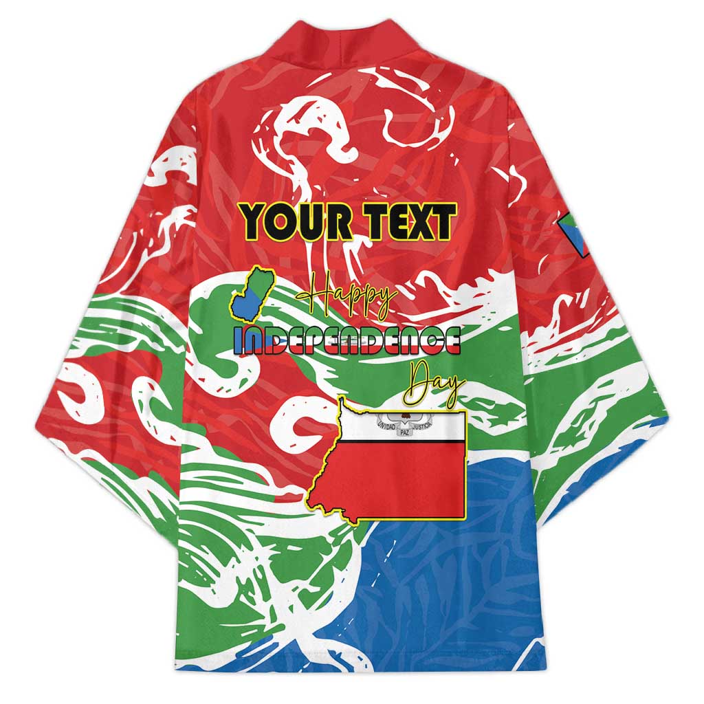 Personalized Equatorial Guinea Independence Day Kimono Coat Of Arms With Map - Wonder Print Shop