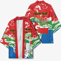 Personalized Equatorial Guinea Independence Day Kimono Coat Of Arms With Map - Wonder Print Shop