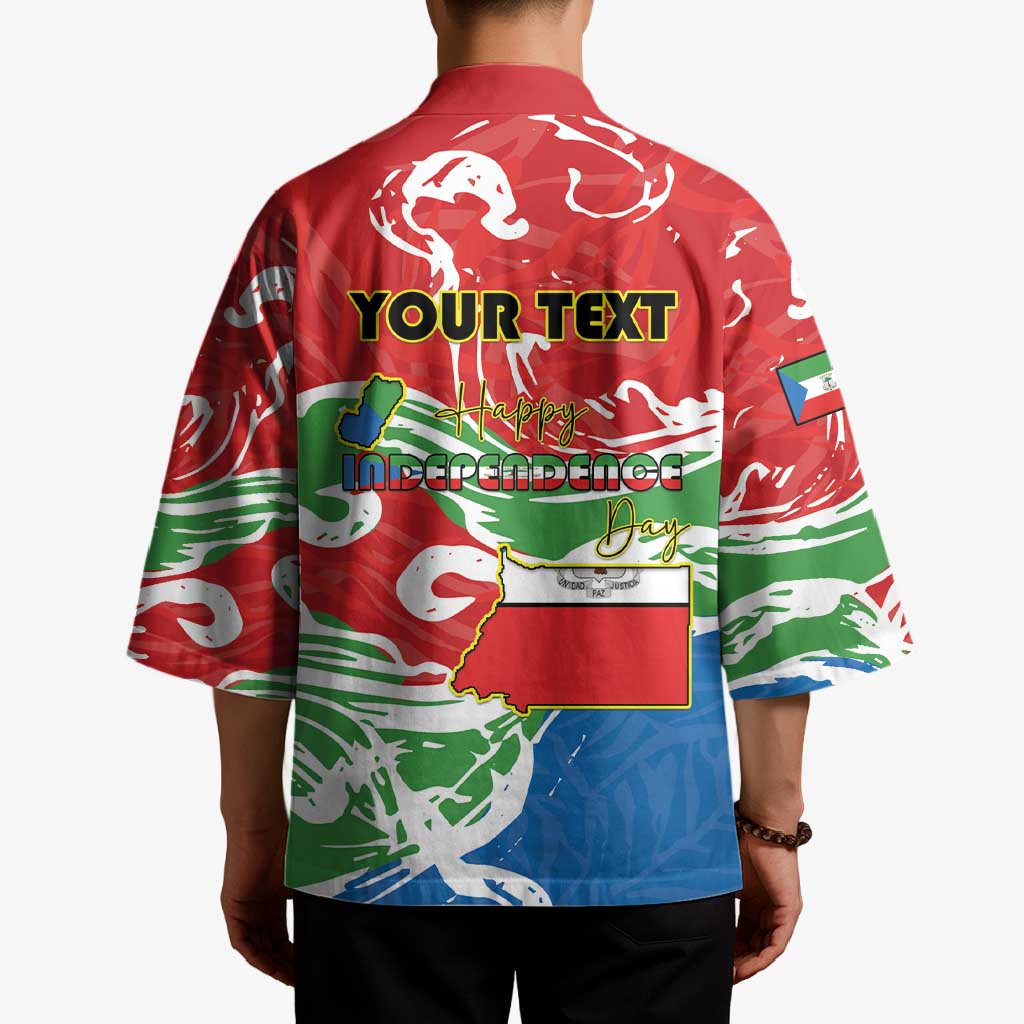 Personalized Equatorial Guinea Independence Day Kimono Coat Of Arms With Map - Wonder Print Shop