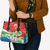Equatorial Guinea Independence Day Leather Bag Coat Of Arms With Map - Wonder Print Shop