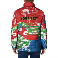 Personalized Equatorial Guinea Independence Day Padded Jacket Coat Of Arms With Map - Wonder Print Shop