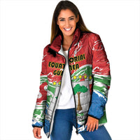 Personalized Equatorial Guinea Independence Day Padded Jacket Coat Of Arms With Map - Wonder Print Shop