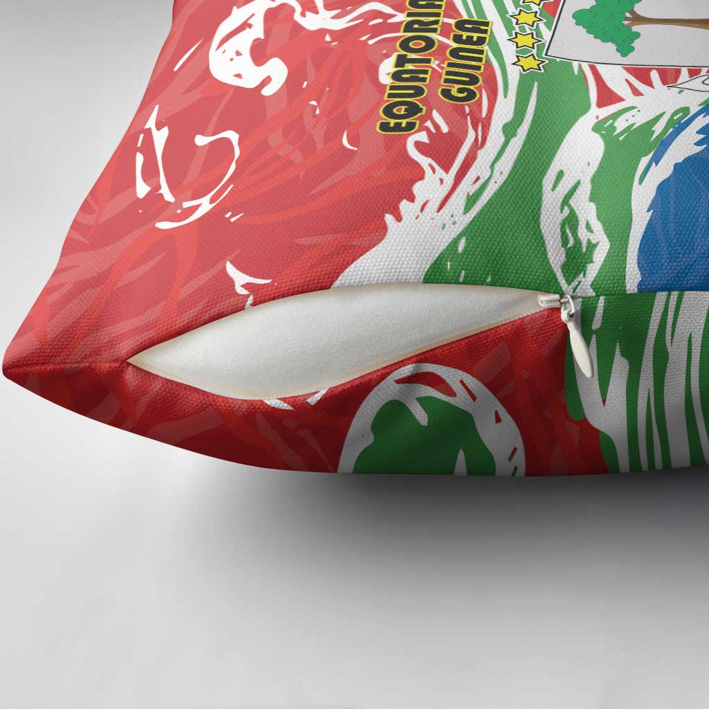 Equatorial Guinea Independence Day Pillow Cover Coat Of Arms With Map - Wonder Print Shop