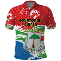 Personalized Equatorial Guinea Independence Day Polo Shirt Coat Of Arms With Map - Wonder Print Shop
