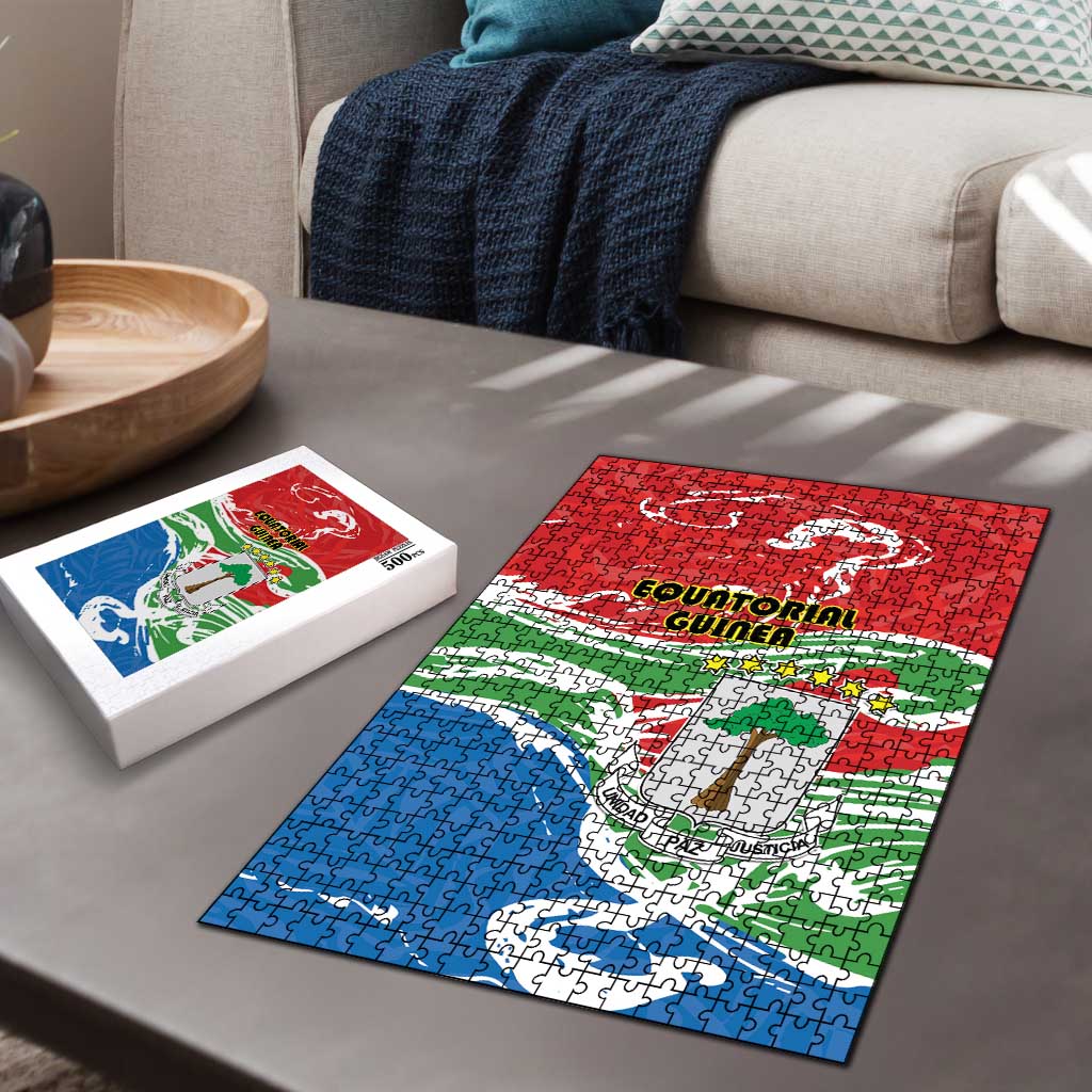 Equatorial Guinea Independence Day Puzzle Coat Of Arms With Map - Wonder Print Shop