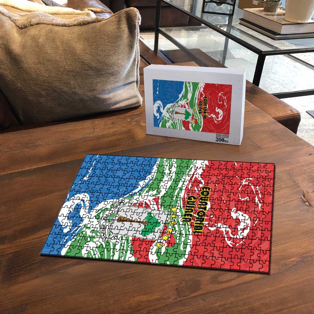 Equatorial Guinea Independence Day Puzzle Coat Of Arms With Map - Wonder Print Shop