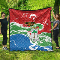 Equatorial Guinea Independence Day Quilt Coat Of Arms With Map - Wonder Print Shop