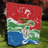 Equatorial Guinea Independence Day Quilt Coat Of Arms With Map - Wonder Print Shop