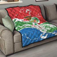 Equatorial Guinea Independence Day Quilt Coat Of Arms With Map - Wonder Print Shop