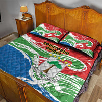 Equatorial Guinea Independence Day Quilt Bed Set Coat Of Arms With Map - Wonder Print Shop