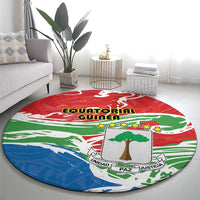 Equatorial Guinea Independence Day Round Carpet Coat Of Arms With Map - Wonder Print Shop