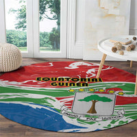 Equatorial Guinea Independence Day Round Carpet Coat Of Arms With Map - Wonder Print Shop