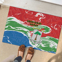 Equatorial Guinea Independence Day Rubber Doormat Coat Of Arms With Map - Wonder Print Shop