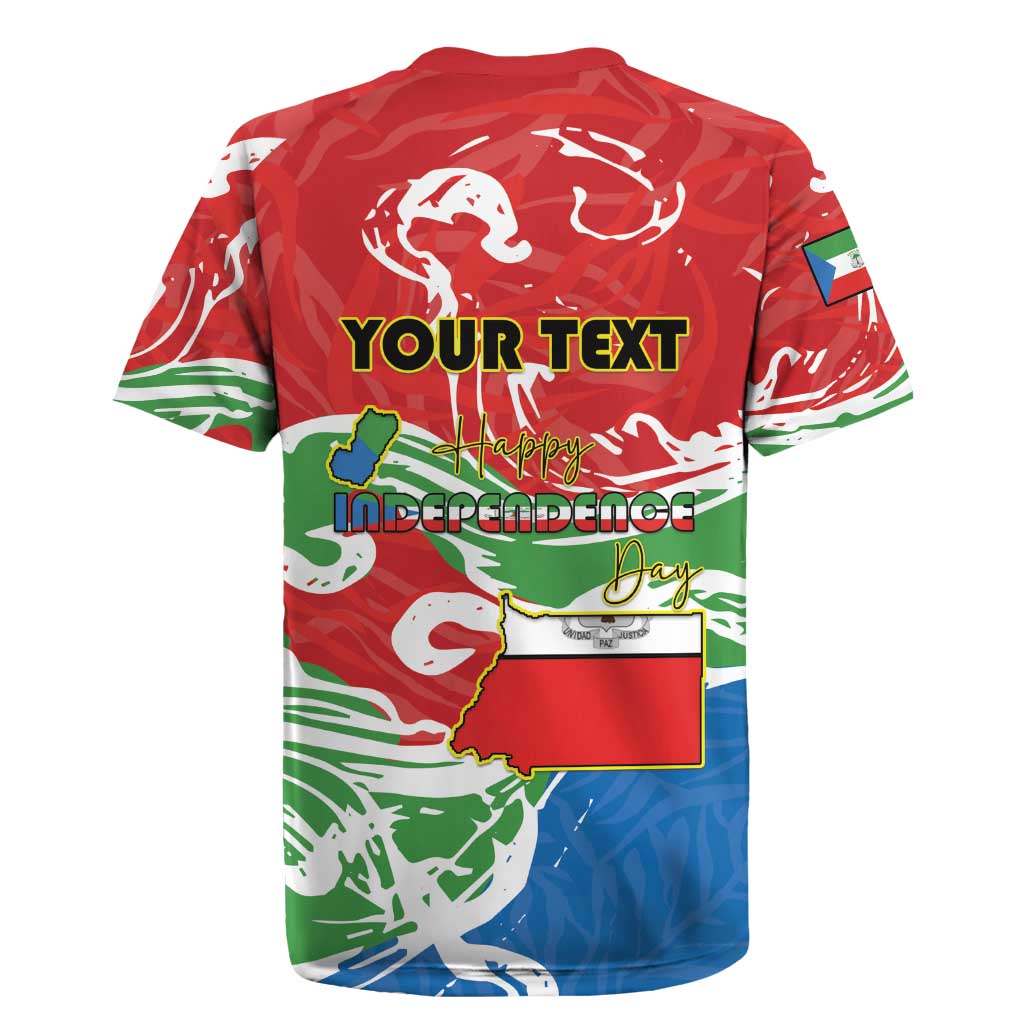 Personalized Equatorial Guinea Independence Day Rugby Jersey Coat Of Arms With Map - Wonder Print Shop
