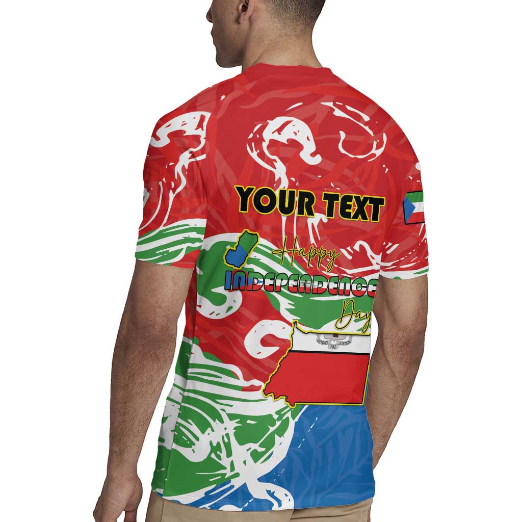 Personalized Equatorial Guinea Independence Day Rugby Jersey Coat Of Arms With Map - Wonder Print Shop
