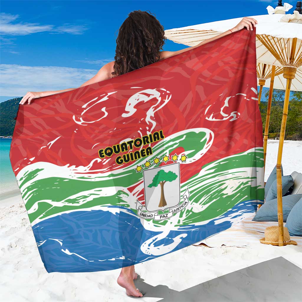 Equatorial Guinea Independence Day Sarong Coat Of Arms With Map - Wonder Print Shop