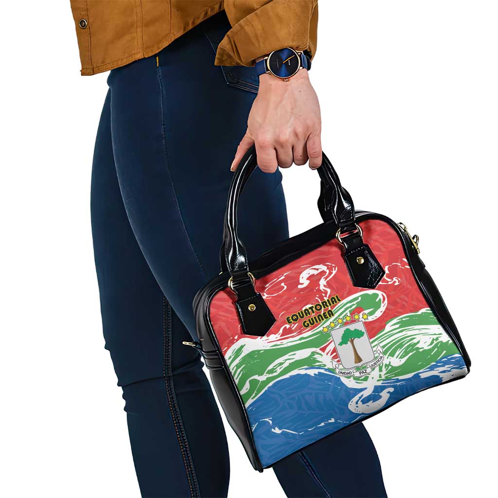 Equatorial Guinea Independence Day Shoulder Handbag Coat Of Arms With Map - Wonder Print Shop