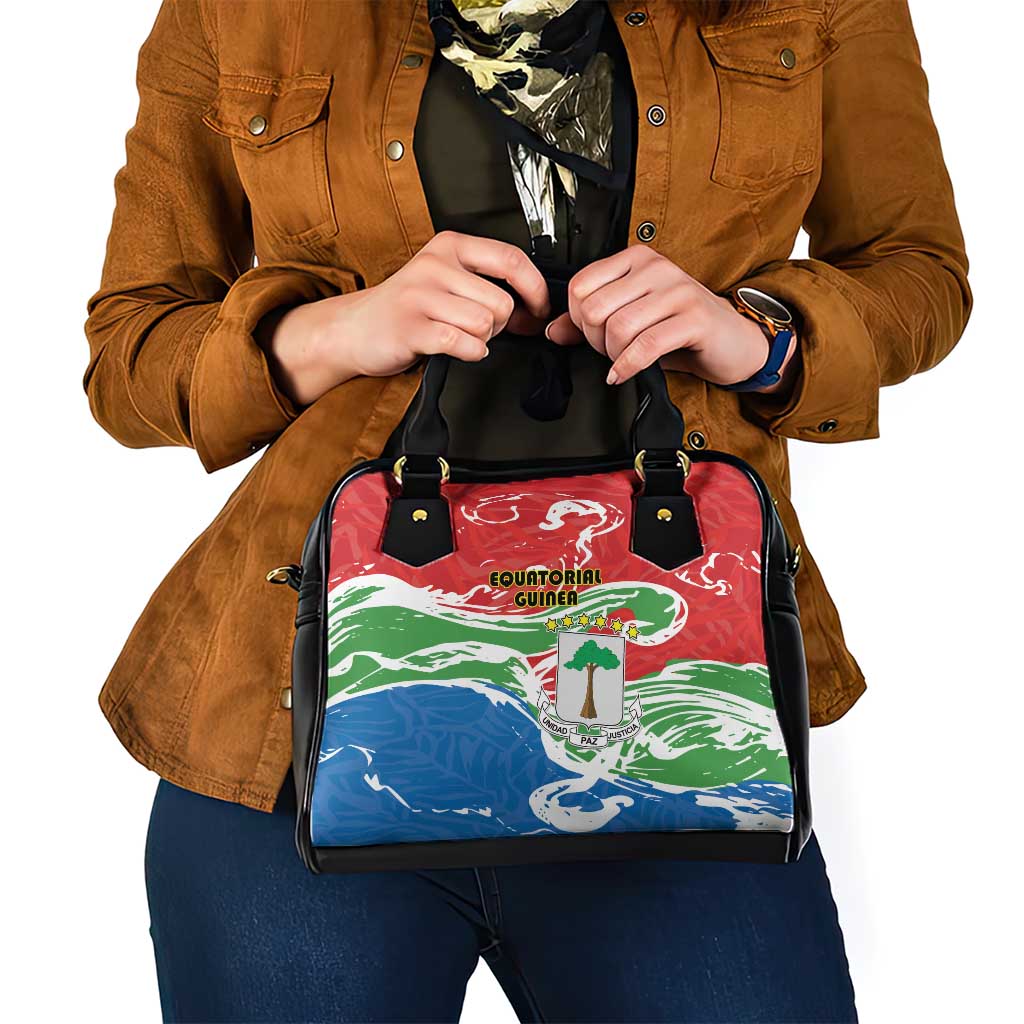 Equatorial Guinea Independence Day Shoulder Handbag Coat Of Arms With Map - Wonder Print Shop