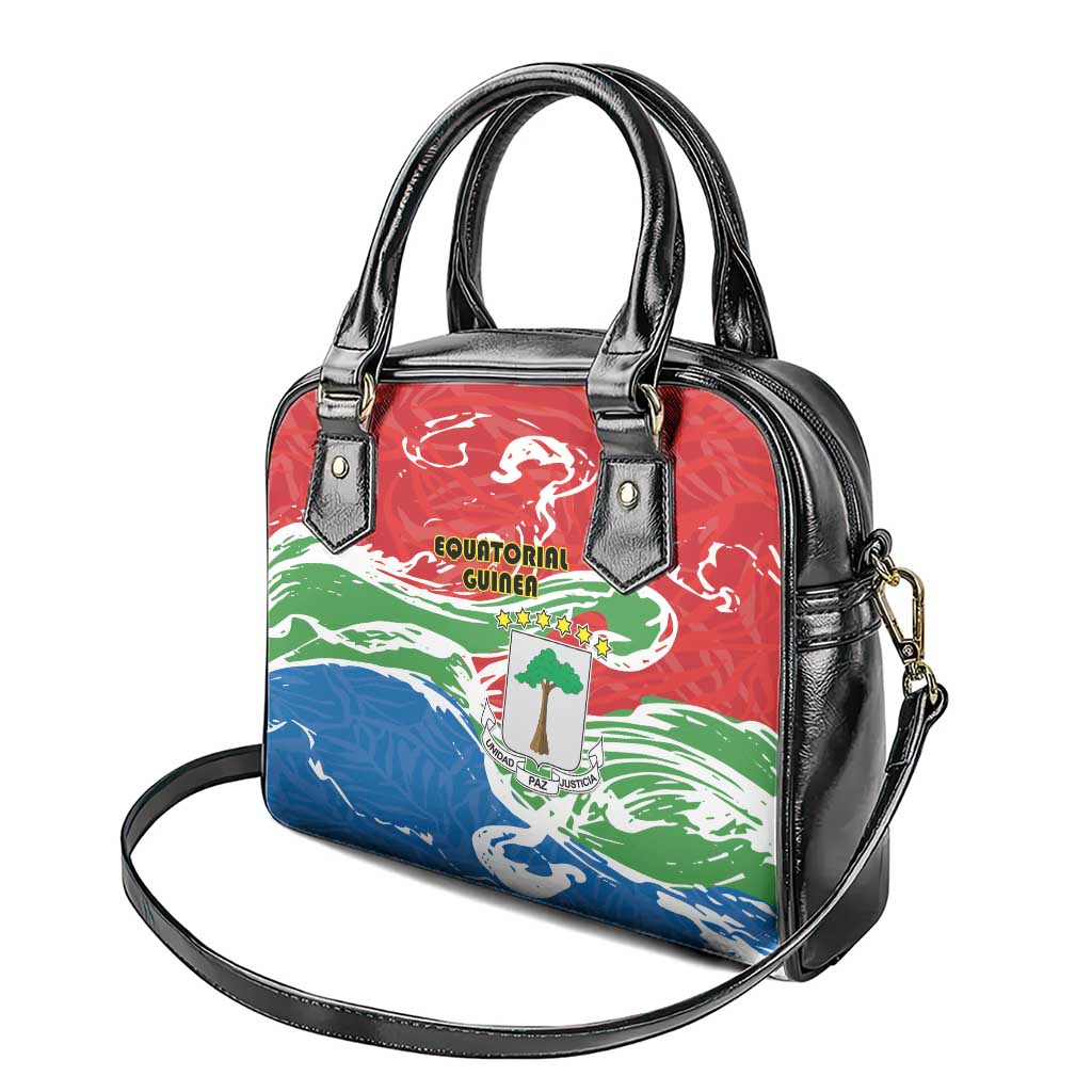 Equatorial Guinea Independence Day Shoulder Handbag Coat Of Arms With Map - Wonder Print Shop