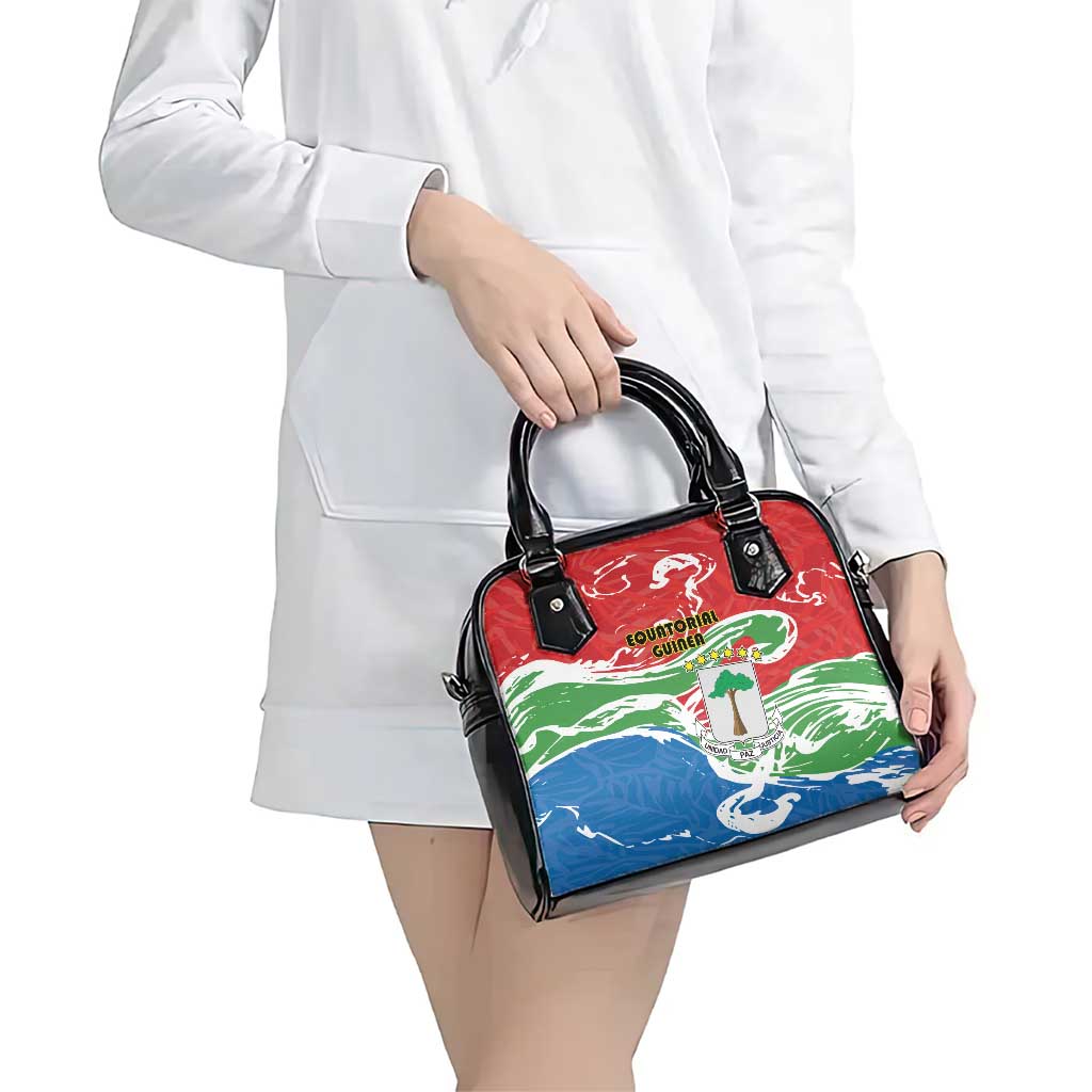 Equatorial Guinea Independence Day Shoulder Handbag Coat Of Arms With Map - Wonder Print Shop