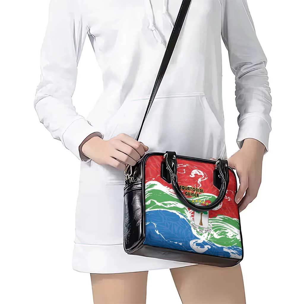 Equatorial Guinea Independence Day Shoulder Handbag Coat Of Arms With Map - Wonder Print Shop