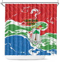 Equatorial Guinea Independence Day Shower Curtain Coat Of Arms With Map - Wonder Print Shop