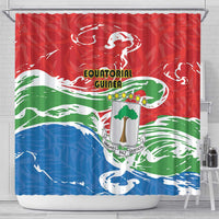 Equatorial Guinea Independence Day Shower Curtain Coat Of Arms With Map - Wonder Print Shop