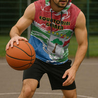 Personalized Equatorial Guinea Independence Day Sleeveless Hoodie Coat Of Arms With Map - Wonder Print Shop