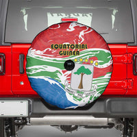 Equatorial Guinea Independence Day Spare Tire Cover Coat Of Arms With Map - Wonder Print Shop