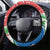 Equatorial Guinea Independence Day Steering Wheel Cover Coat Of Arms With Map - Wonder Print Shop