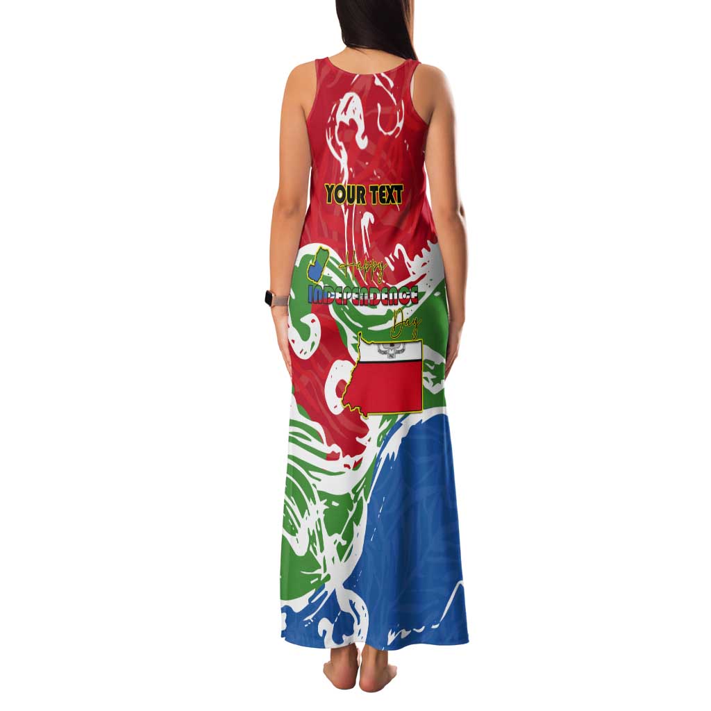 Personalized Equatorial Guinea Independence Day Tank Maxi Dress Coat Of Arms With Map - Wonder Print Shop