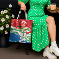 Equatorial Guinea Independence Day Tote Bag Coat Of Arms With Map - Wonder Print Shop