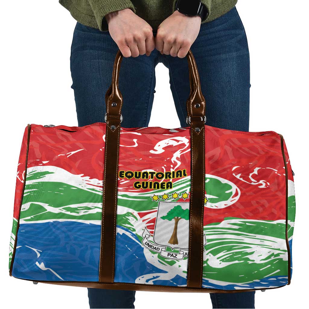 Equatorial Guinea Independence Day Travel Bag Coat Of Arms With Map - Wonder Print Shop