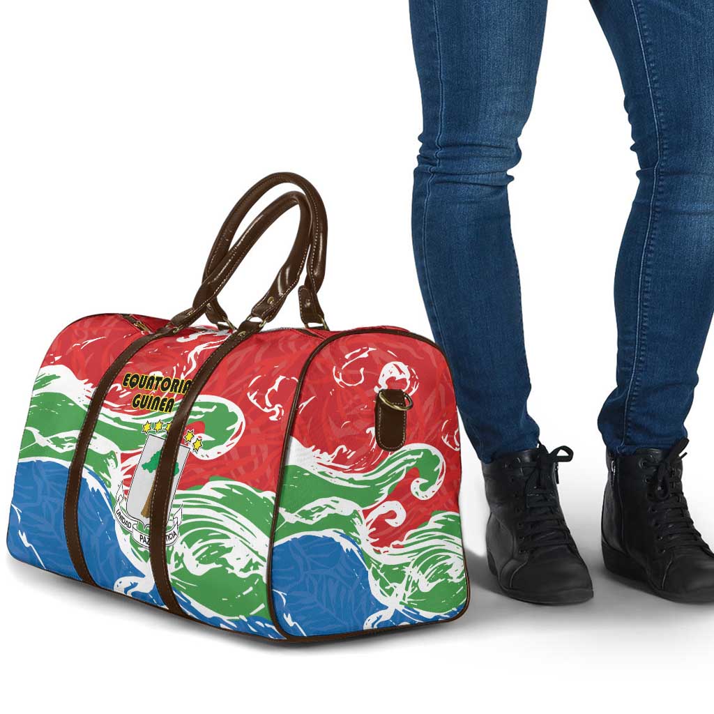 Equatorial Guinea Independence Day Travel Bag Coat Of Arms With Map - Wonder Print Shop