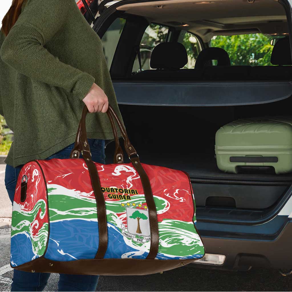 Equatorial Guinea Independence Day Travel Bag Coat Of Arms With Map - Wonder Print Shop