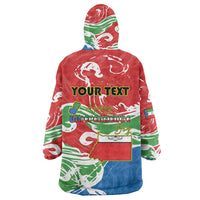 Personalized Equatorial Guinea Independence Day Wearable Blanket Hoodie Coat Of Arms With Map - Wonder Print Shop