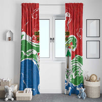 Equatorial Guinea Independence Day Window Curtain Coat Of Arms With Map - Wonder Print Shop