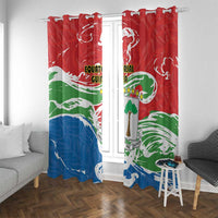 Equatorial Guinea Independence Day Window Curtain Coat Of Arms With Map - Wonder Print Shop