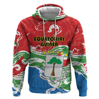 Personalized Equatorial Guinea Independence Day Zip Hoodie Coat Of Arms With Map - Wonder Print Shop