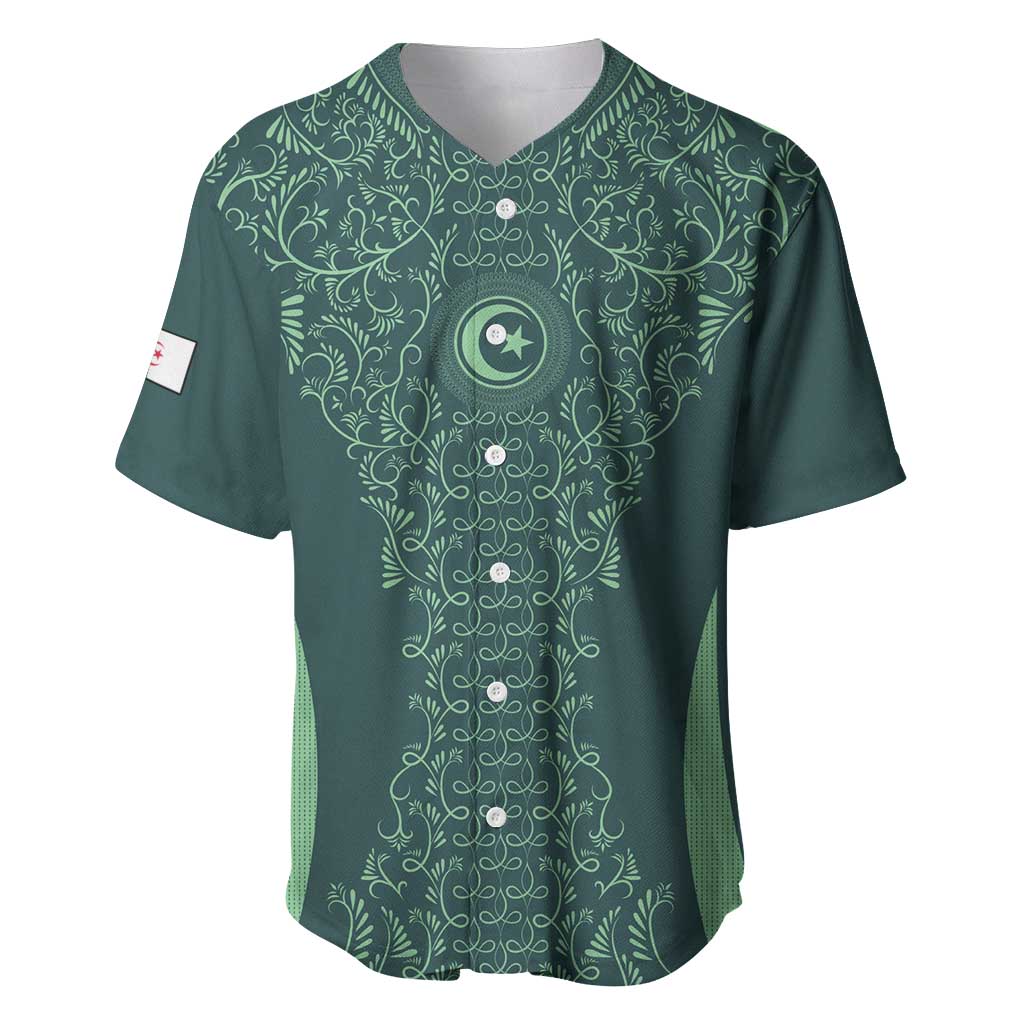 Custom Algeria Football Baseball Jersey Come On Greens - Wonder Print Shop