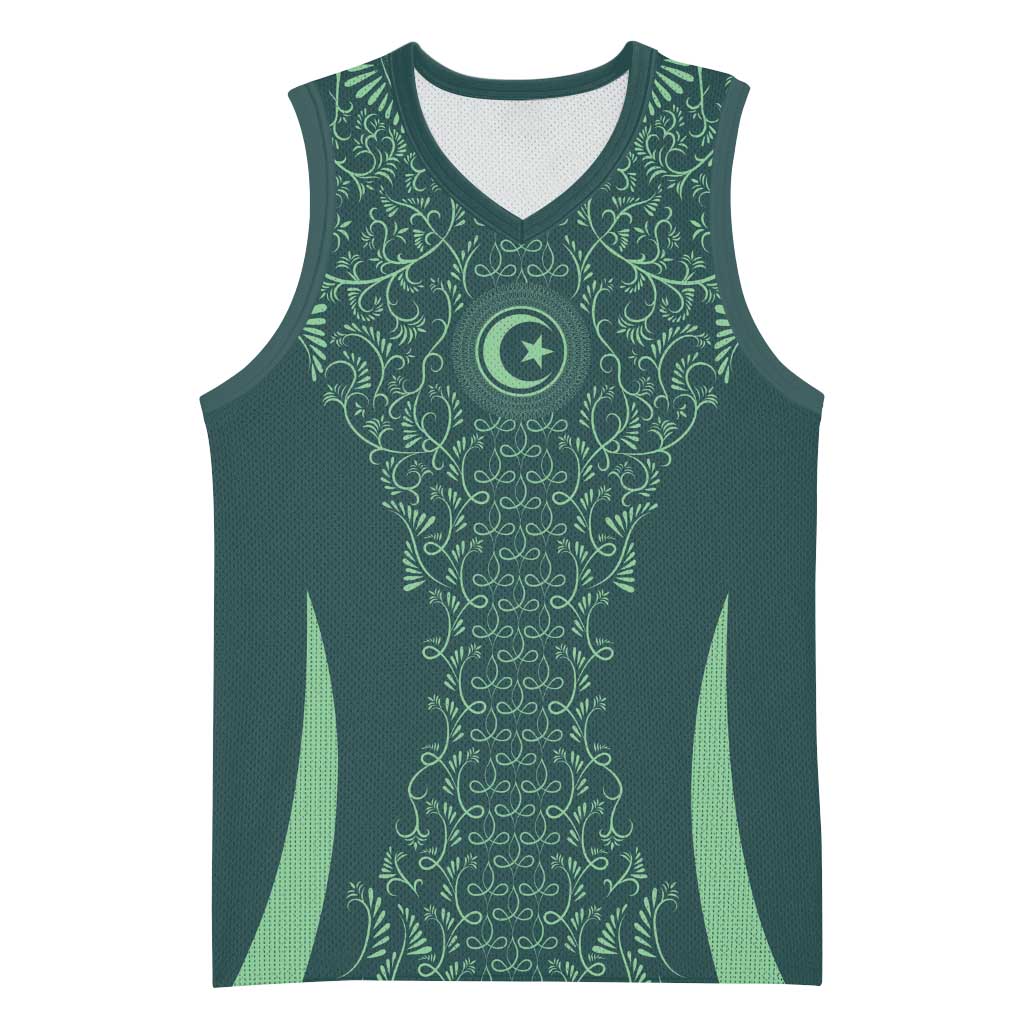 Custom Algeria Football Basketball Jersey Come On Greens - Wonder Print Shop