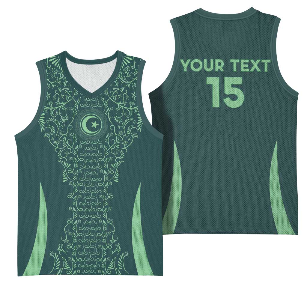 Custom Algeria Football Basketball Jersey Come On Greens - Wonder Print Shop