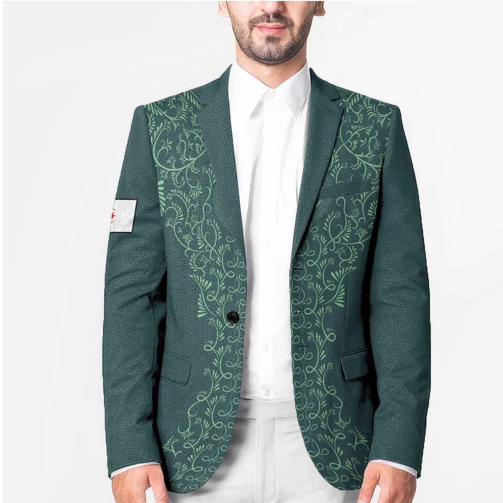 Custom Algeria Football Blazer Come On Greens - Wonder Print Shop
