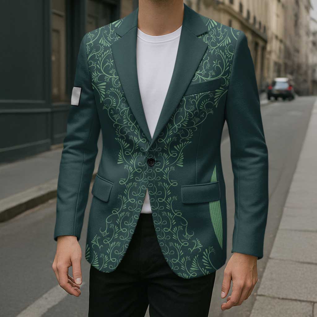 Custom Algeria Football Blazer Come On Greens - Wonder Print Shop