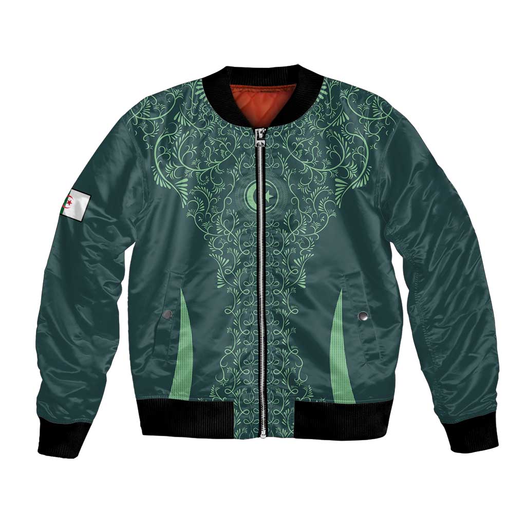 Custom Algeria Football Bomber Jacket Come On Greens - Wonder Print Shop