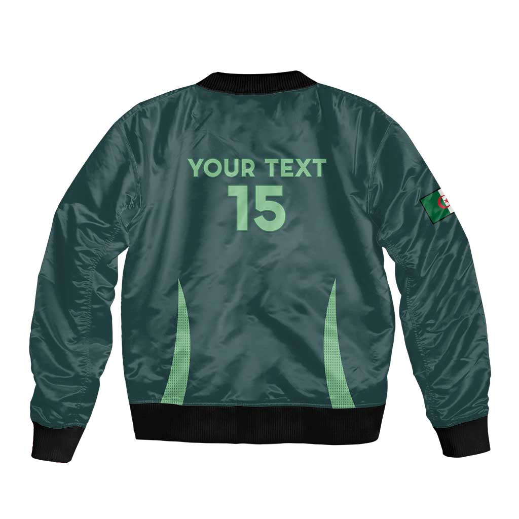Custom Algeria Football Bomber Jacket Come On Greens - Wonder Print Shop