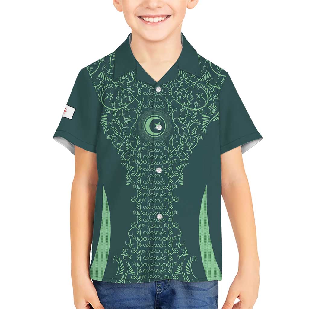 Custom Algeria Football Kid Hawaiian Shirt Come On Greens - Wonder Print Shop