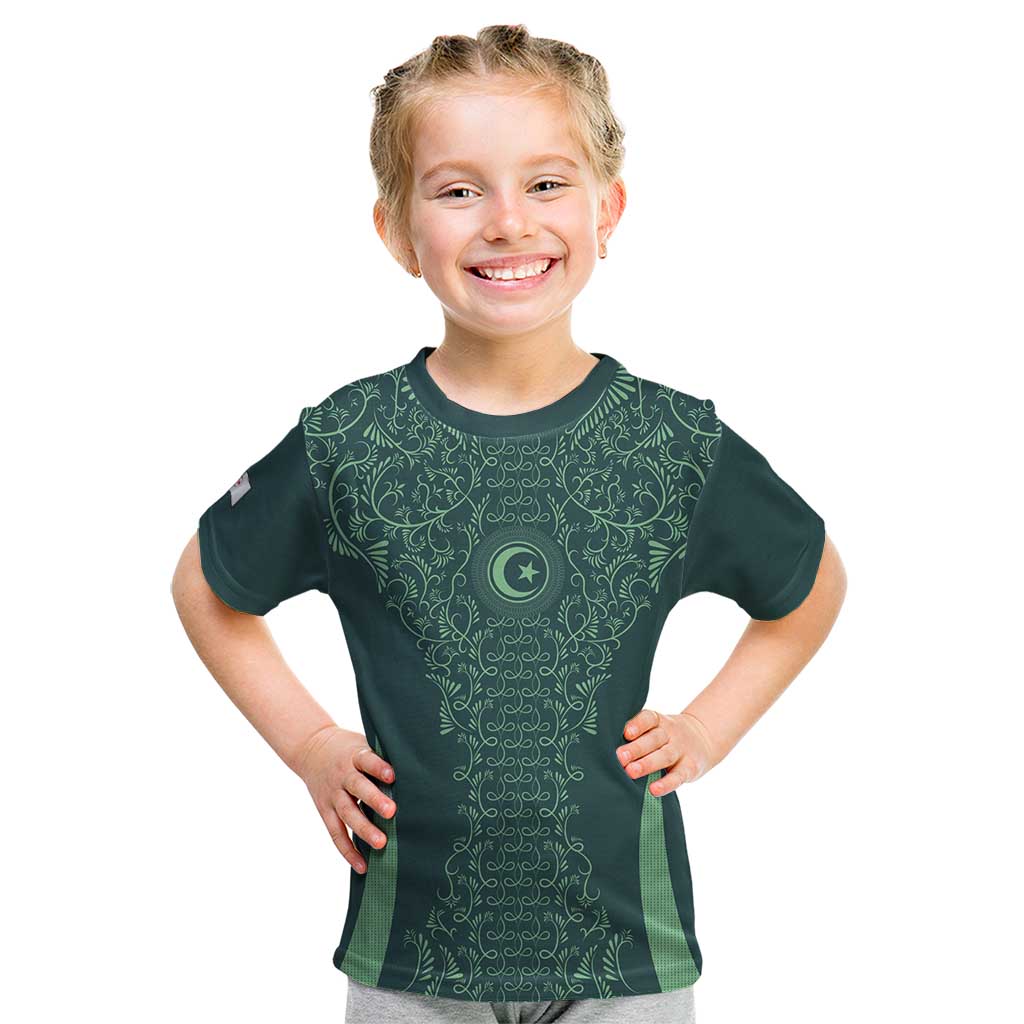 Custom Algeria Football Kid T Shirt Come On Greens - Wonder Print Shop