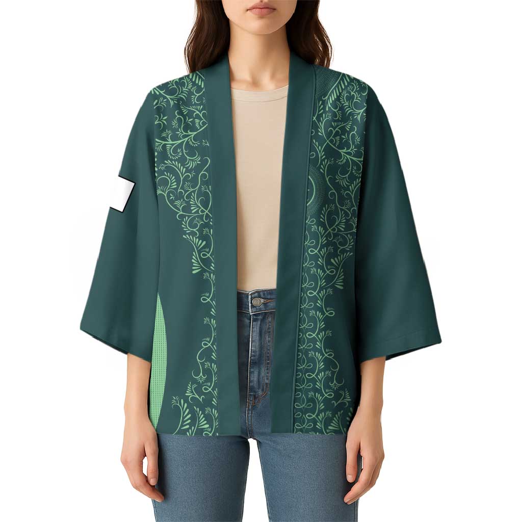 Custom Algeria Football Kimono Come On Greens - Wonder Print Shop