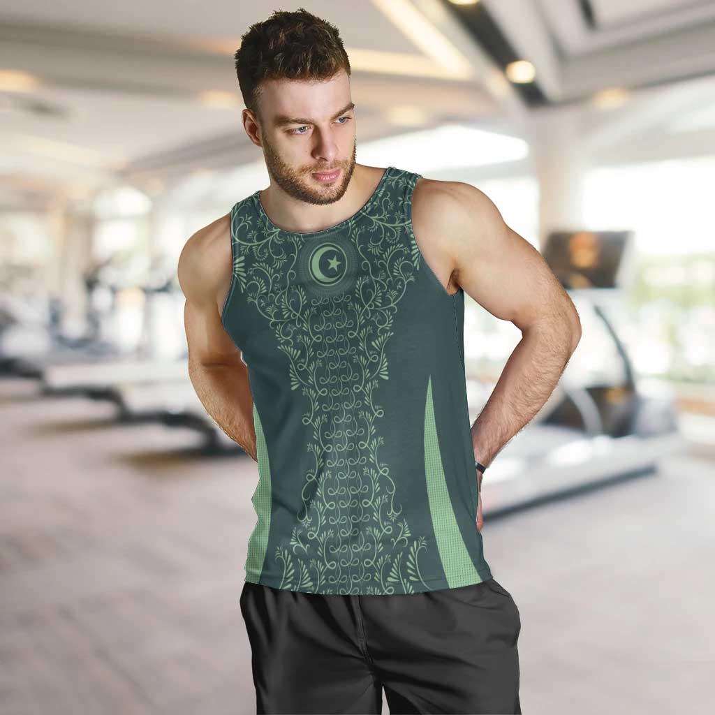 Custom Algeria Football Men Tank Top Come On Greens - Wonder Print Shop